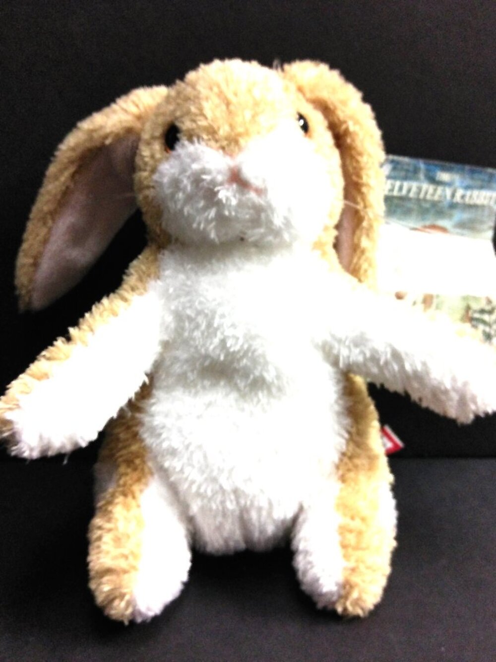 Douglas Cuddle Toys Velveteen Rabbit Plush Bunny Tan & White 6" High With Tag